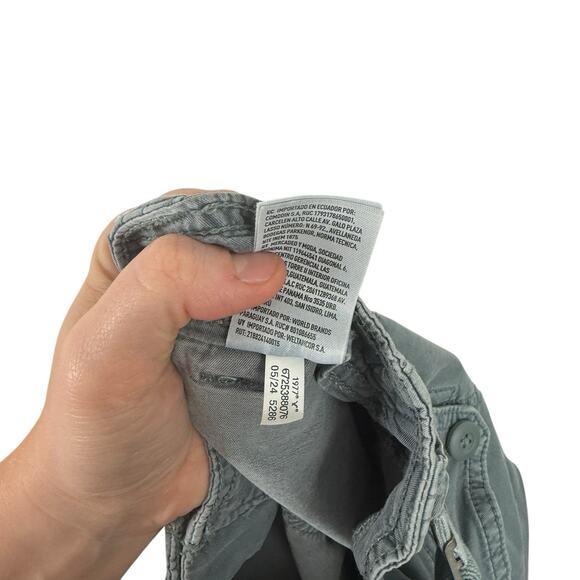 American Eagle Stovepipe Utility Pants Blue High Rise Straight Stretch Womens 14 - Picture 9 of 10